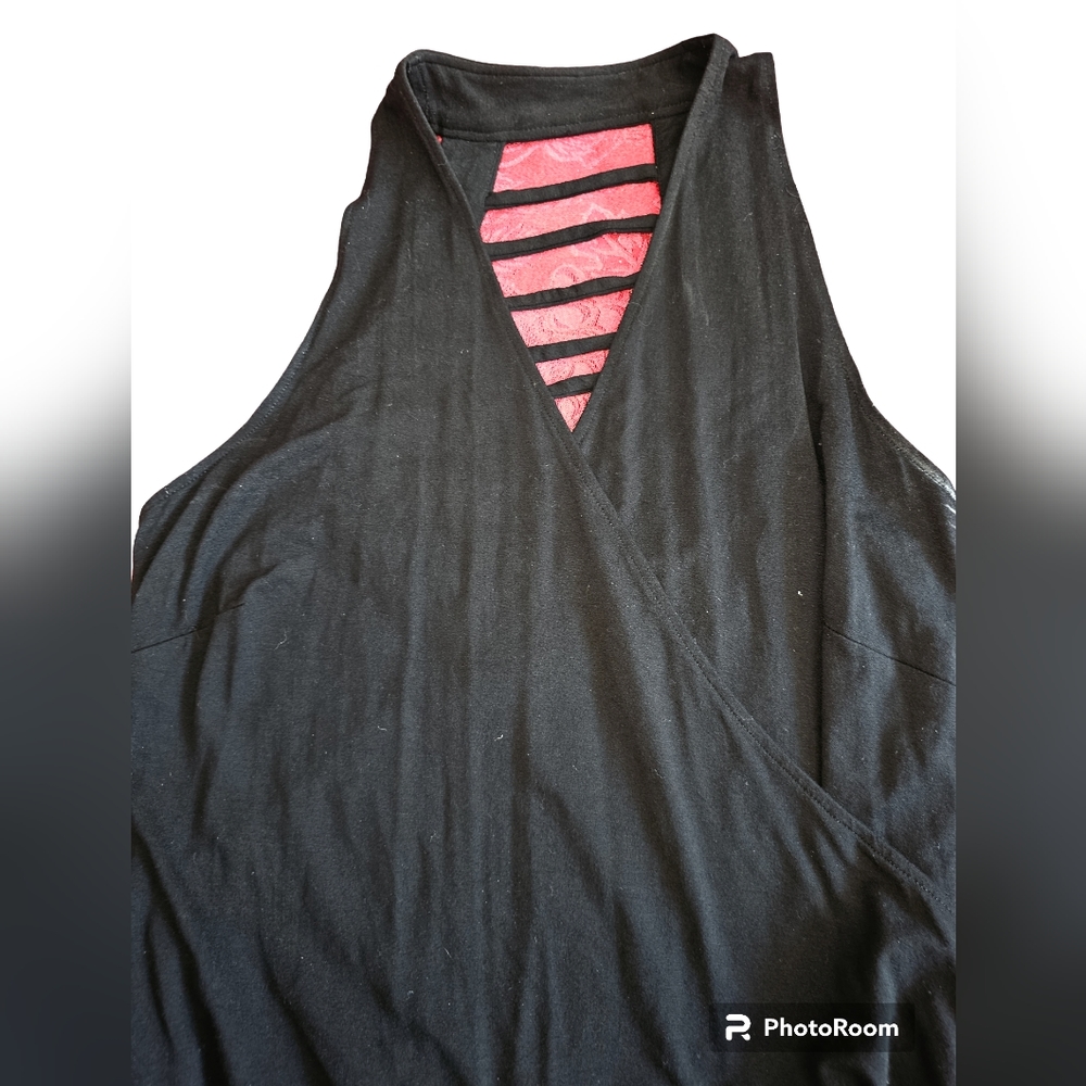 Cache Black Romper With Front Wrap Around Bow - image 8